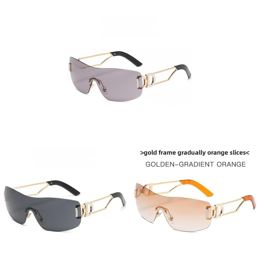 Unisex Frameless Sunglasses With Uv400 Protection For Fashion Travel And Outdoor Activities