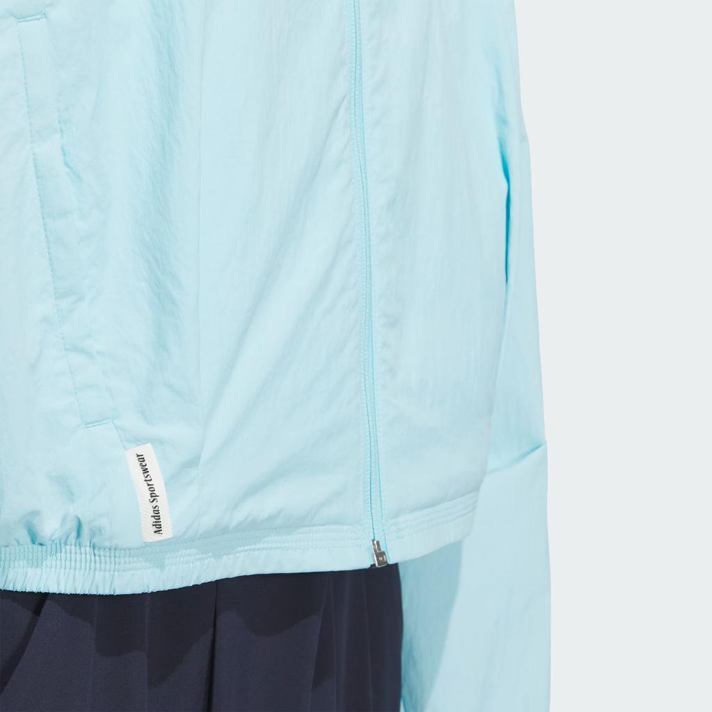 Adidas Logo Jacket Short Hooded Women Outerwear Prayer-Blue JI6882