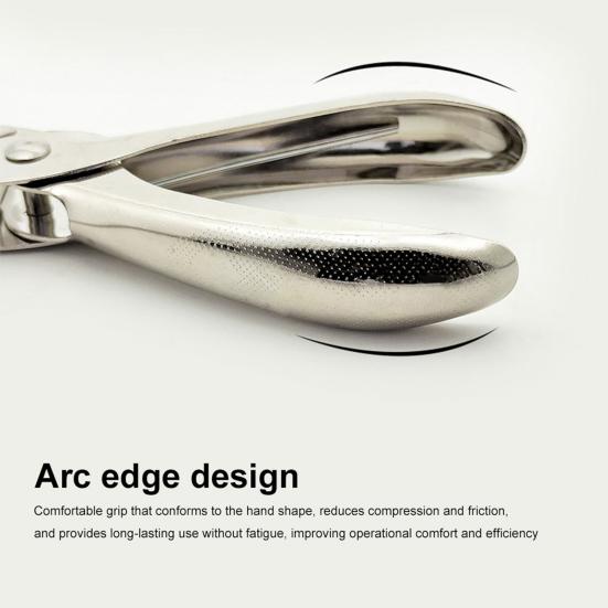 Single Hole Puncher 1/4 Inch Stainless Steel One Hole Punch Tool Handheld Small Puncher for Crafts Tags Paper Clothing Ticket