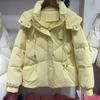 Women's Short Washable White Duck Down Jacket - Korean Style, Petite, Warm, Thick, Trendy Winter Coat