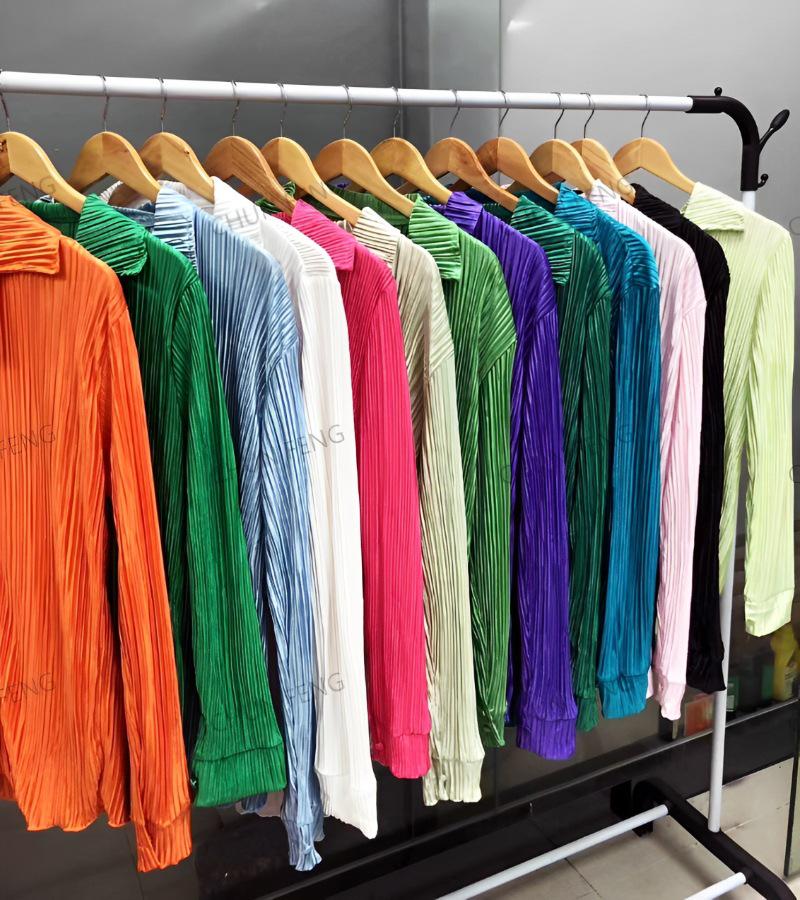 EU & US Women's Sexy Pleated Loose Casual Multi-color Set - Orange