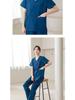 Unisex Short-Sleeve Surgical Gown and Long-Sleeve Workwear Scrub Set - Polyester/Cotton Blend
