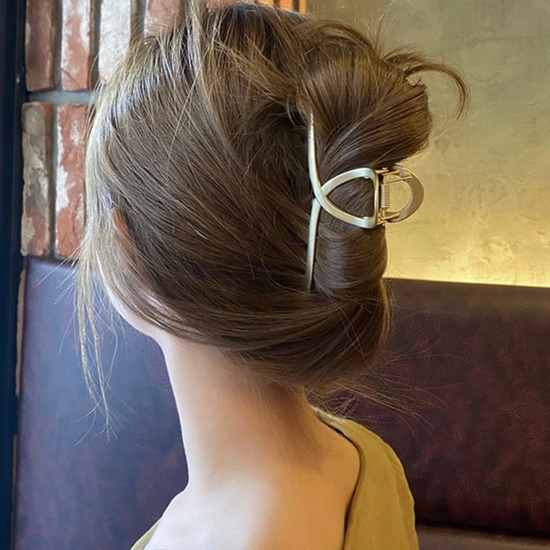 Kshmir 2020 Exaggerated Large Matte Metal Hair Clip European and American Style Hair Clip Headdress Women Head Clamp