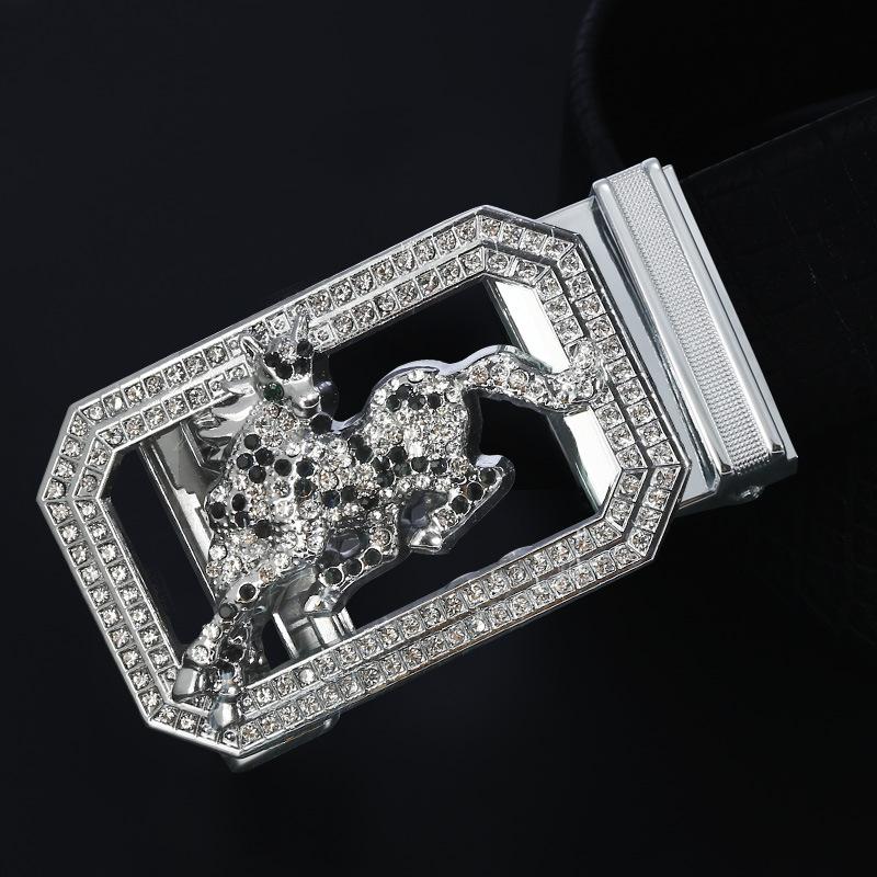 Zodiac Belt Men'S Business Cowhide Alloy Automatic Buckle High-End Belt Gift