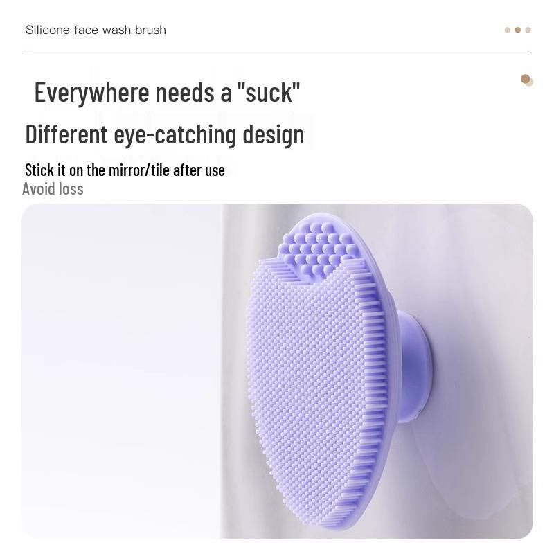 Soft Silicone Facial Cleansing Brush with Massage Tip for Nose and Pores - Makeup Remover and Baby Shampoo Brush