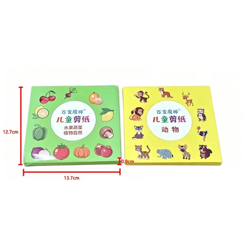 Paper Cutting Set Free Plastic Scissors Included Diy Paper Cutting Kids Handmade Paper Crafting Preschoolers Developmental Toy