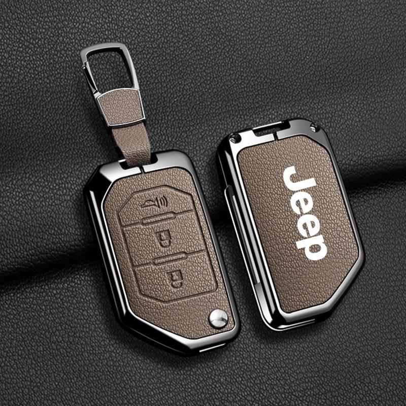 Compatible Jeep Key Case for Compass, Renegade, Cherokee, Grand Commander, Grand Cherokee