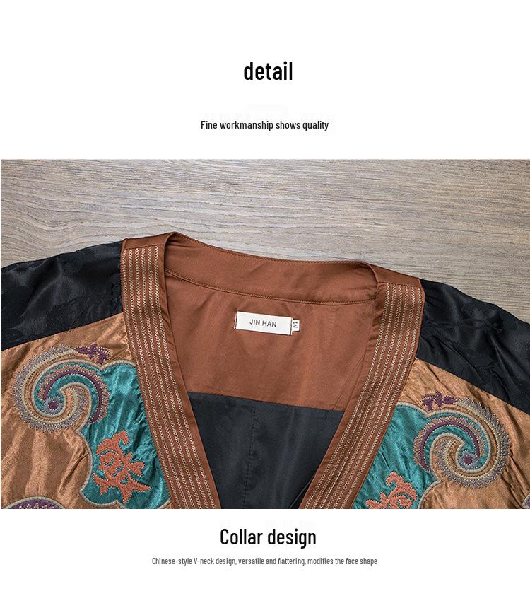 Women's Retro Chinese Jacket: Spring/Autumn Ethnic Style, Heavy Industry Applique, Embroidered Plus Size, Short Outerwear