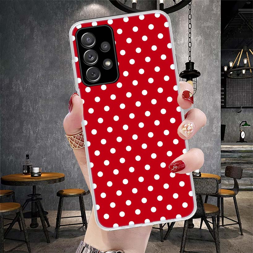 Polka Dots Art Phone Case For Samsung Galaxy A12 A22 A32 A52 A72 A02S A51 A50S A71 A70 A31 A20S Note 20 Ultra S10 A10S Galaxy A1