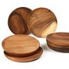 Wooden Plate Serving Tray Dishes Acacia Wood Dessert Snack Food Plate Appetizer Fruit Cake Plate Wooden Tray Kitchen Tableware