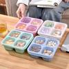 4 Grid Snack Containers Reusable Meal Prep Lunch Containers Portable For Kids And Adults Home Snack Storage Bottles Kitchen Tool
