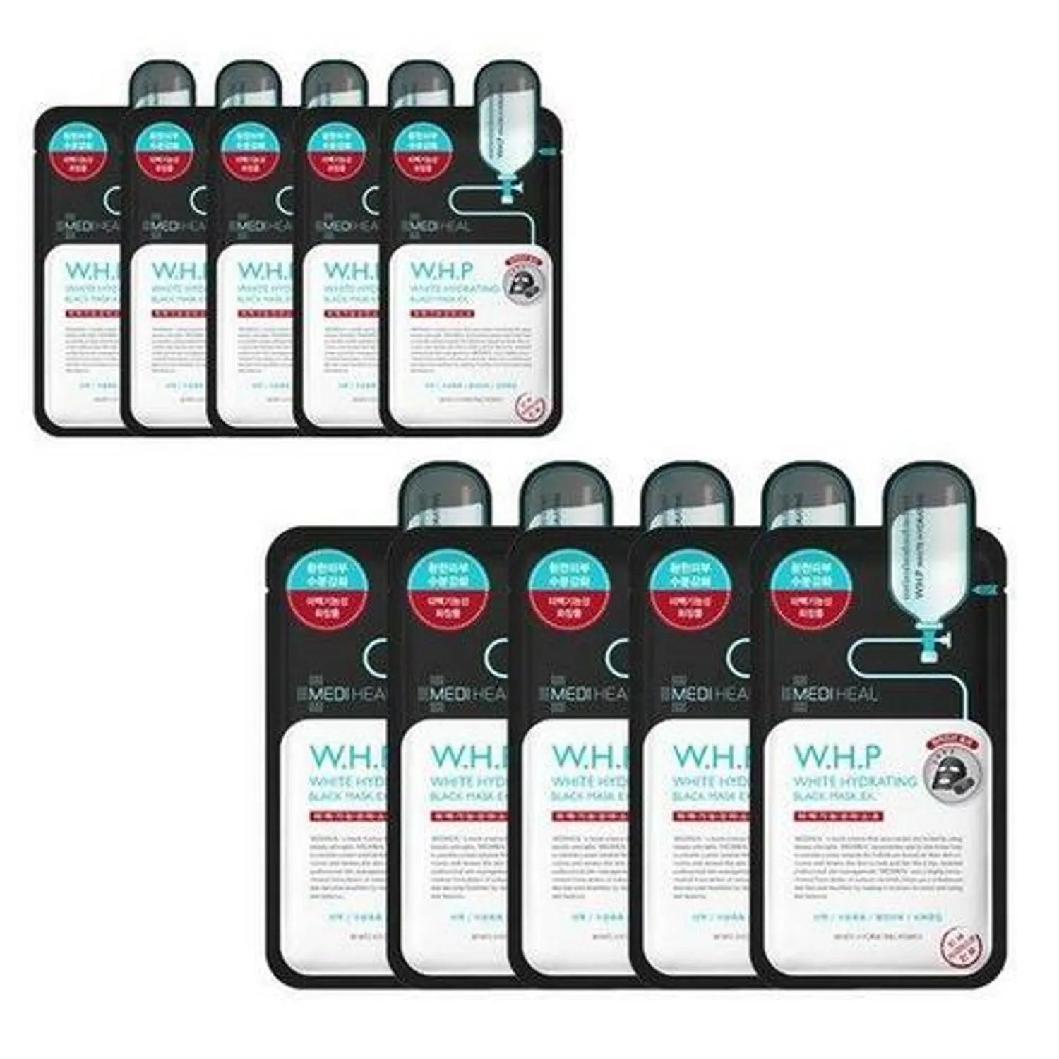 MEDIHEAL W.H.P Charcoal Mineral Mask Sheet 10P Mask Sheet 10P