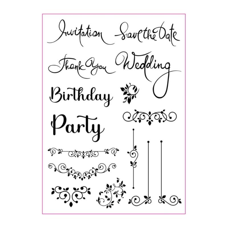 Transparent Silicone Stamp Wedding Clear Stamp Scrapbooking Supplies for Journal Photo Album Card Making Decorations