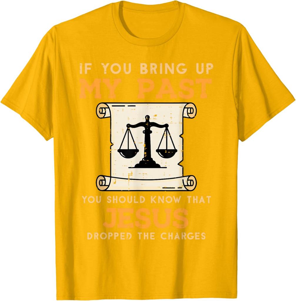 Jesus Dropped The Charges Christian Faith Graphic Tee Men Women Casual Short Sleeve TShirt