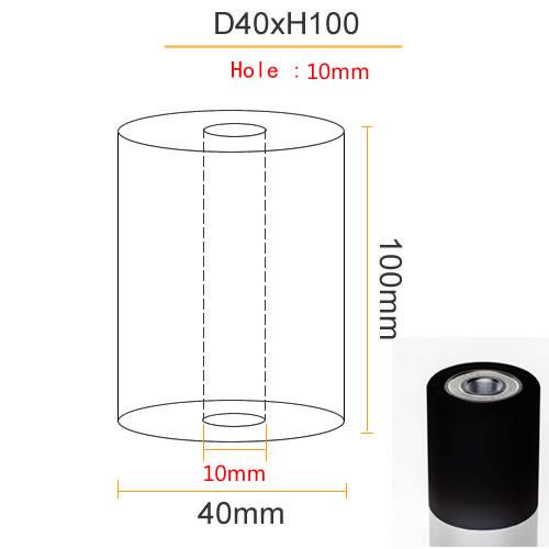 Diameter 40mm,Hole 10mm , Black Polyurethane Bearing ,POM Hard Surface Wheel, Driven pulley,Mute Guide Wheel Double Bearing