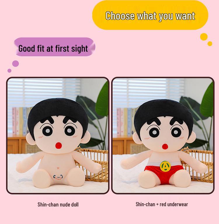 Large Crayon Shin-chan Ultraman Plush Doll & Sleeping Pillow for Girls