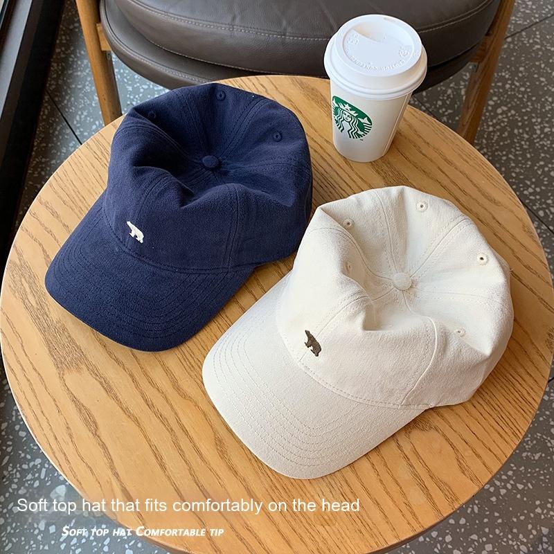 Unisex High Quality Glacier Bear Embroidery  Baseball Cap Outdoor Dustproof  Solid Color Fashionable Adjustable Men Women Hat
