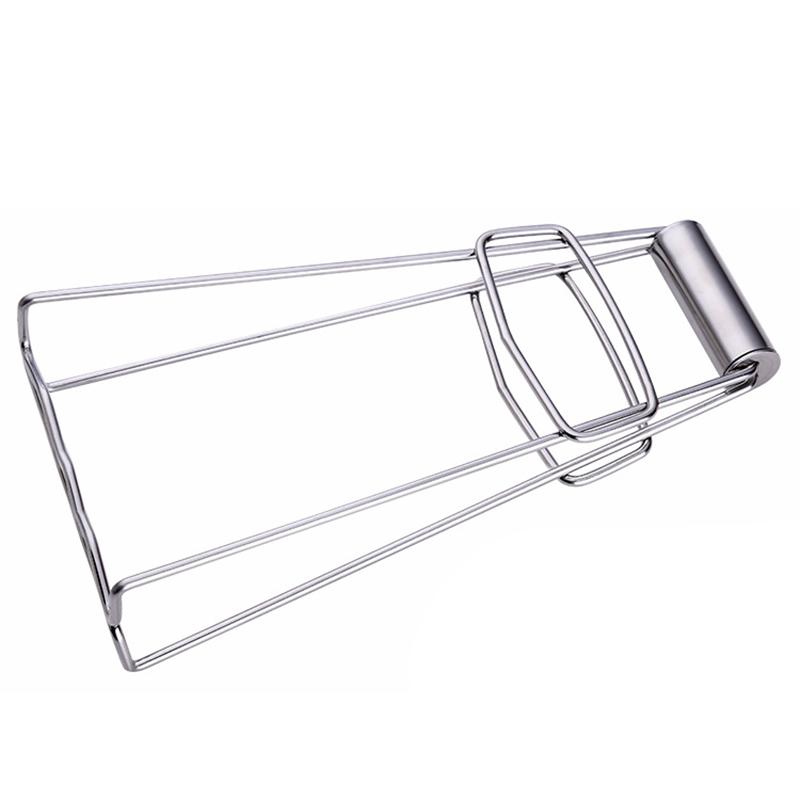 Foldable Stainless Steel  Bowl Clip Pot Dish Holder Steamer Plate Tong Anti- Clamp Gripper Kitchen Tools Heat Insulation