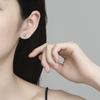 Threaded Stud Earrings Women 2025 Snowflake Earrings Light Luxury High Sense Fashion Rear Hanging Earrings