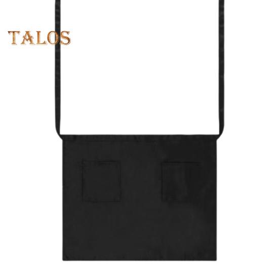 Waiter Apron with Long Straps Widely Used Non-Fading Practical Waiter Waitress Waist Apron with Pockets Kitchen Supplies