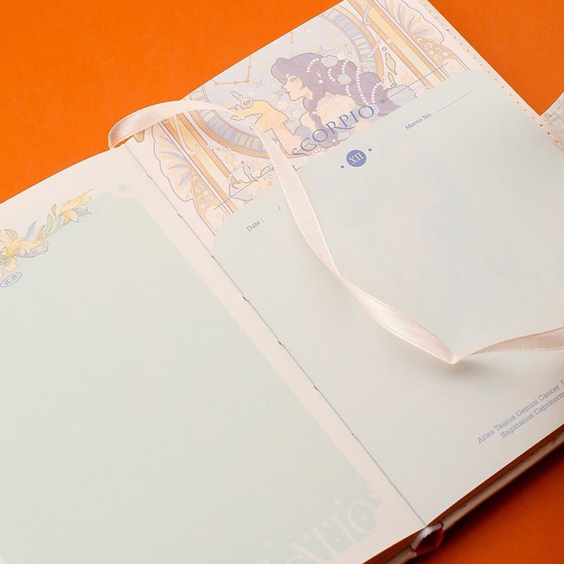 Pen Notatbok Fargeside Illustrasjon Mykt Skinn Magnetisk Spenne Studentdagbok Innbundet Notisblokk