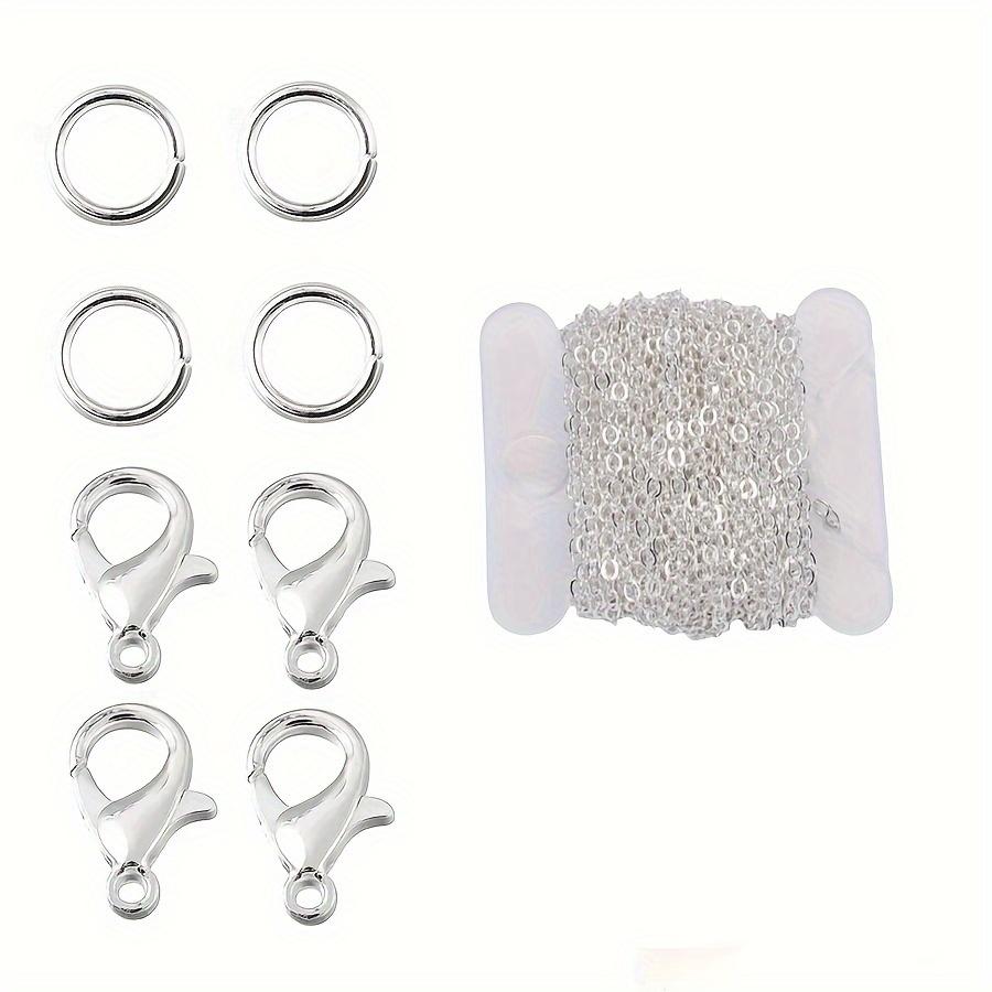61Pcs/Set Alloy Bulk Link Chain With Jump Rings Lobster Clasps Necklace Chains For DIY Jewelry Making Supplie Necklaces Accessories