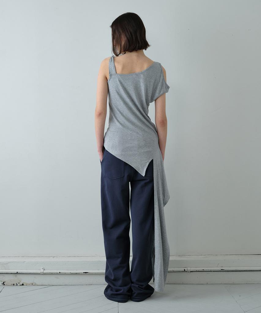 Simeteuligpeosenteu Unbalanced Twist Top / Melange Gray