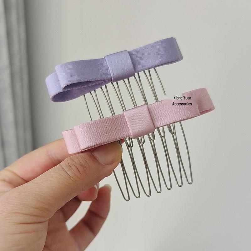 Anti-Slip Bow Bangs Hair Comb Clip - Stylish, High Skull, Internet Celebrity Hair Accessory