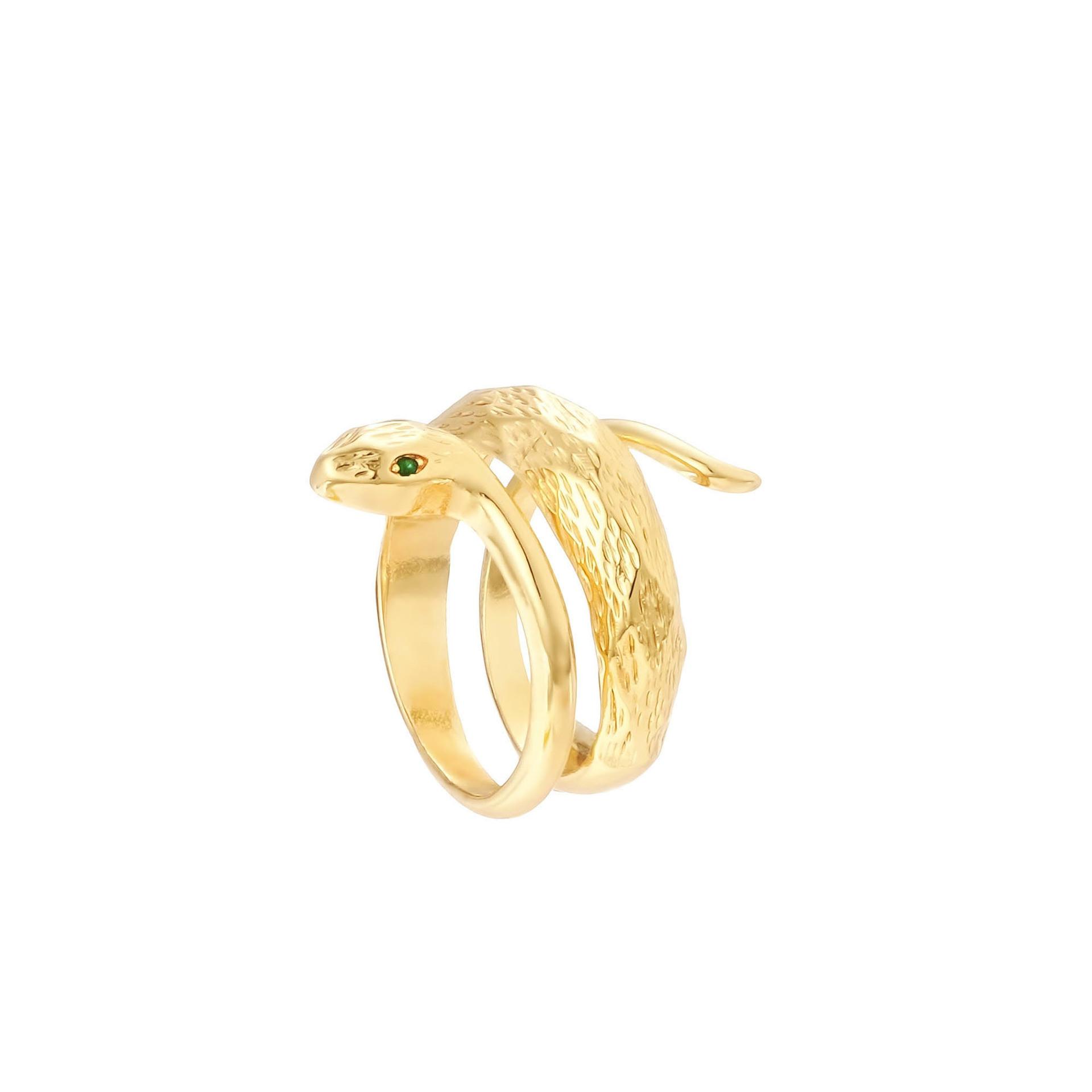 

Fashion Copper Ring Personalized Multi-Layer Gold Snake Single Ring Jewelry