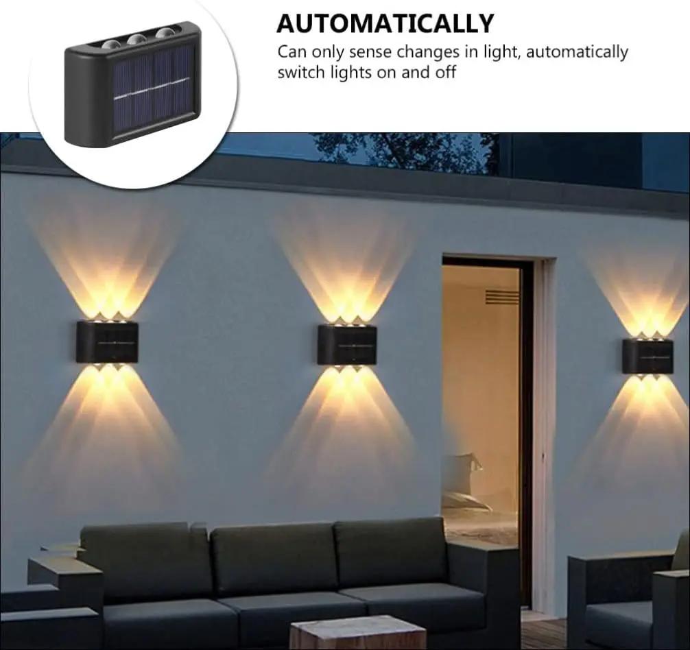 Solar LED Light, Outdoor Waterproof Wall Lamp, Dusk to Dawn Fence Lighting for Garden Courtyard Porch Walkway Camping Decor