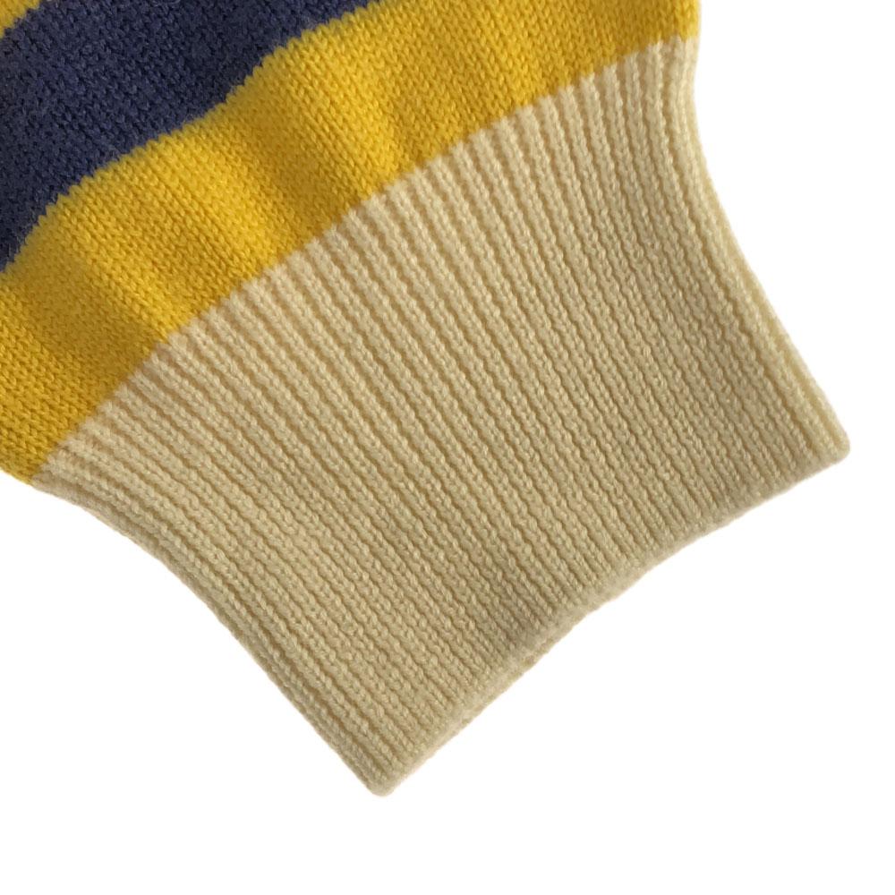 BLACK LABEL CRESTBRIDGE Sanyo Shokai Wool Blend Border Logo Embroidery Long Sleeve Knit Men's Used