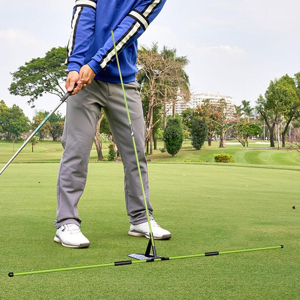 New Golf Swing Alignment Rod Swing Angle Adjust Postures Correction Aid Golf Alignment Stick Holder Swing Practice Plate Trainer