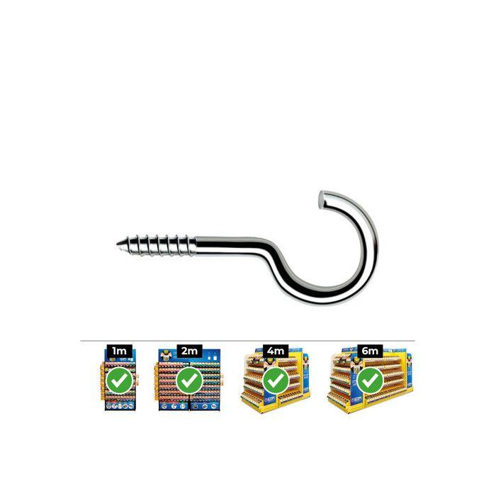 Round Hooks - CELO - REF HA - 4x60mm - Zinc Plated - Box of 200 Units