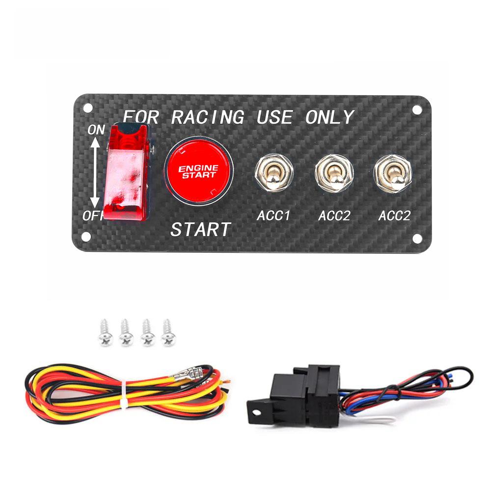 12V LED Racing Ignition Switch & Engine Start Panel