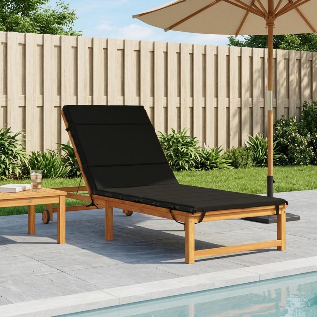 Sun Lounger Cushion GEMERT 100percent Polyester Black