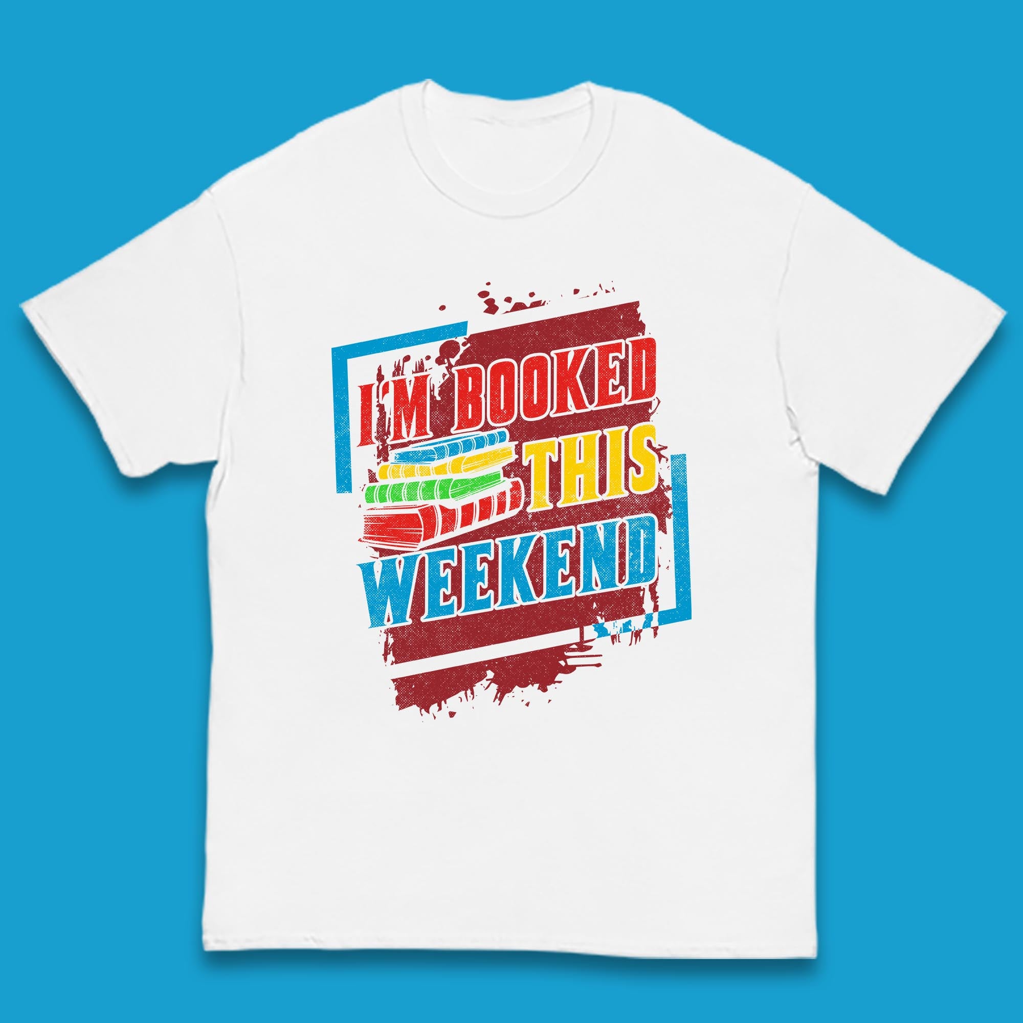 I m Booked This Weekend Retro Book Lover Book Vibes Reading Librarian Kids T Shirt 140