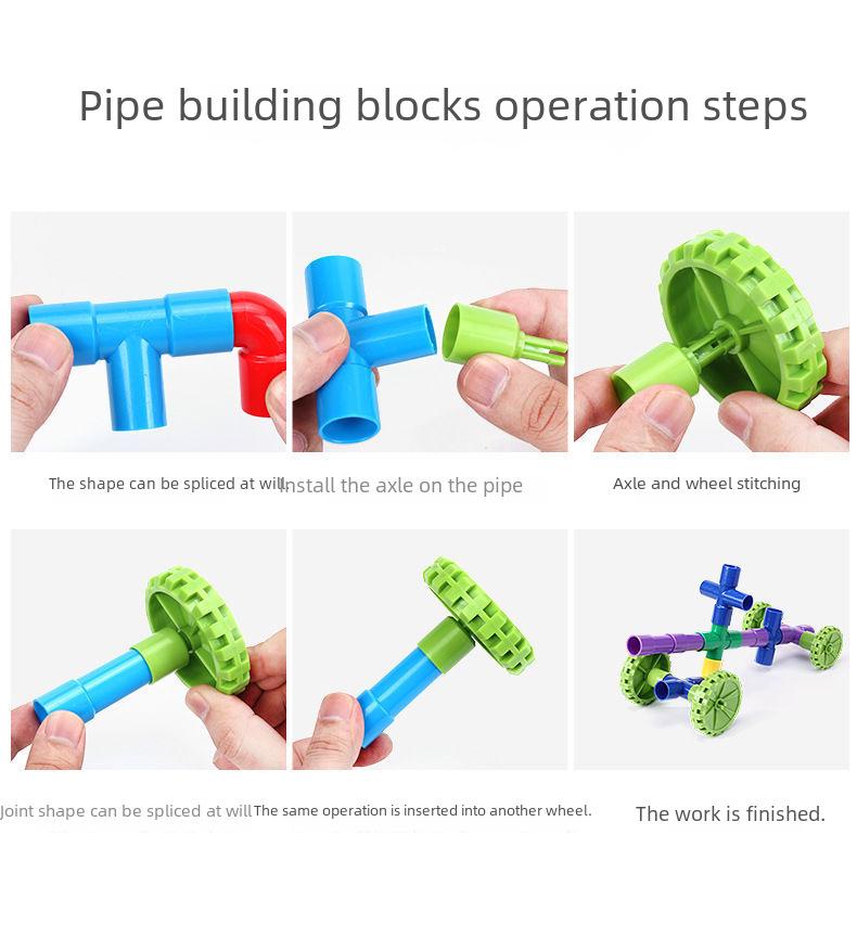 Große Partikel-Pipeline-Bausteine für die pädagogische Entwicklung von Kindern und Puzzlespiele im Kindergarten