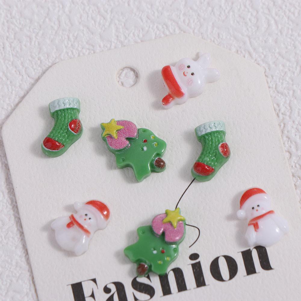 10Pcs/set Manicure Ornaments Christmas Nail Decorations Christmas Nail Accessories  Girls