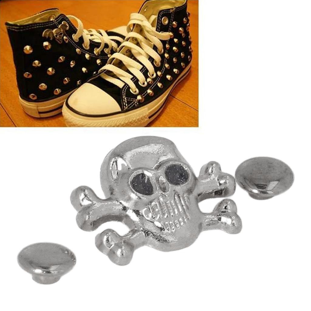 150 Sets Skull Rivets Rustproof Exquisite Fines Lther Craft Decorations for Making Shoes Clothing Bags