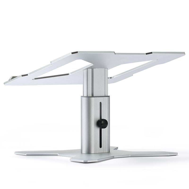 

Регулируемая подставка для ноутбука из алюминиевого сплава, складной портативный нескользящий подъемный охлаждающий держатель для ноутбука серебряный