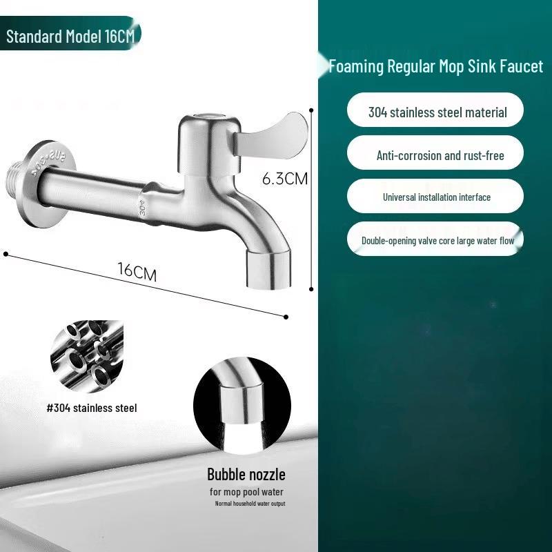 

OEING 304 Stainless Steel Extra-Long Washing Machine Faucet