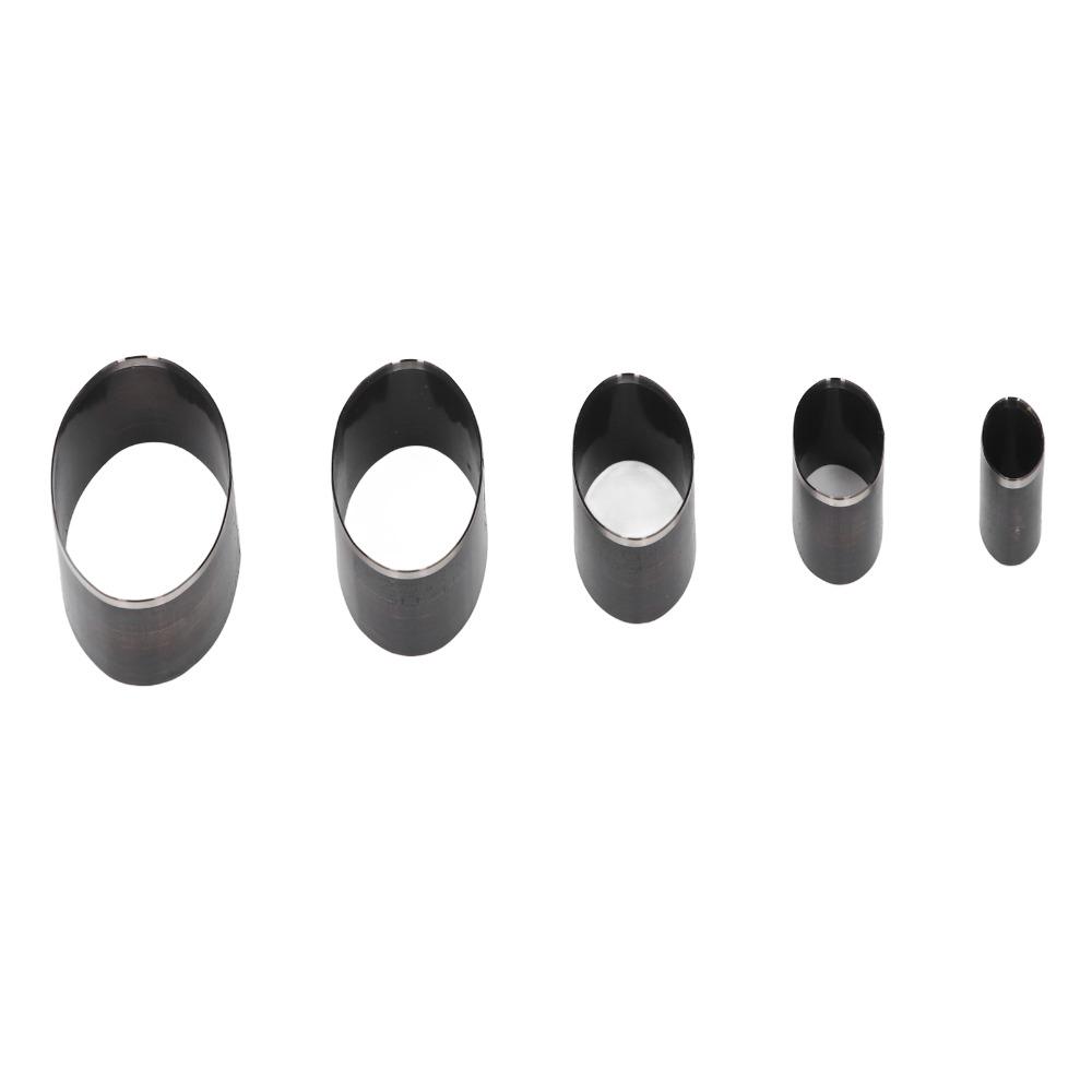 5Pcs Hollow Leather Punch Die Set Steel Oval Hole Punch  For Handmade DIY Leather Craft