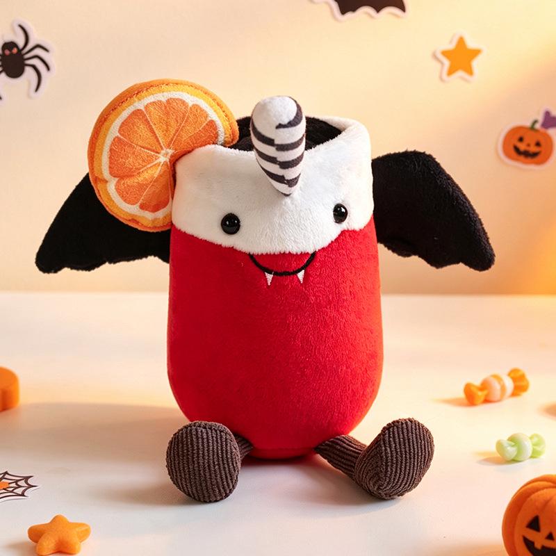 Spooky Halloween Plush Doll: Ghost, Owl, Bat, Pumpkin Ornaments
