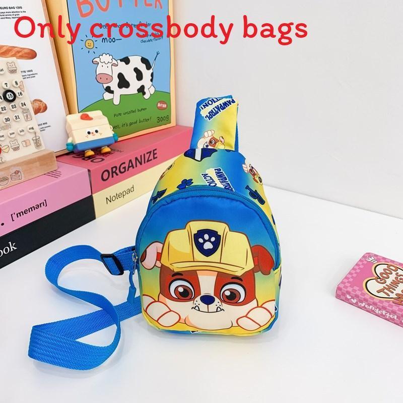 Kids Cartoon Nylon Chest Bag With Paw Patrol Chase Print Design For Preschoolers