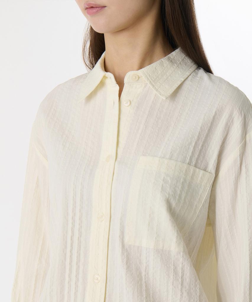 MUSINSA STANDARD WOMAN Women'S Relaxed Lace Seersucker Shirt [Cream]