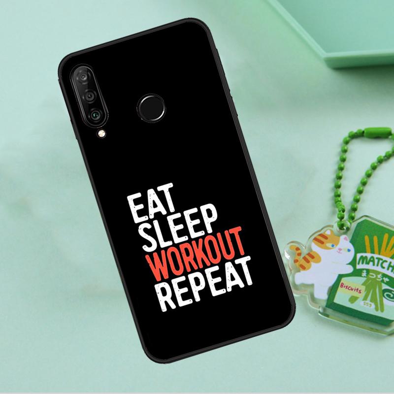 Bodybuilding Gym Fitness For Huawei Nova 8i 11i 12i 12s 9 10 SE Y90 Y60 Y70 Y72 Y61 Y91 P20 P30 P40 Lite P60 Pro Case