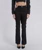 JINJUSE Understrap Knee Detail Pants[Black]