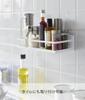 Yamazaki Jitsugyo Film Hook Spice Rack White Approx. W28 X D12.5 X H7cm (Film Hook Not Included) Tower Seasoning Rack Kitchen Storage Floating