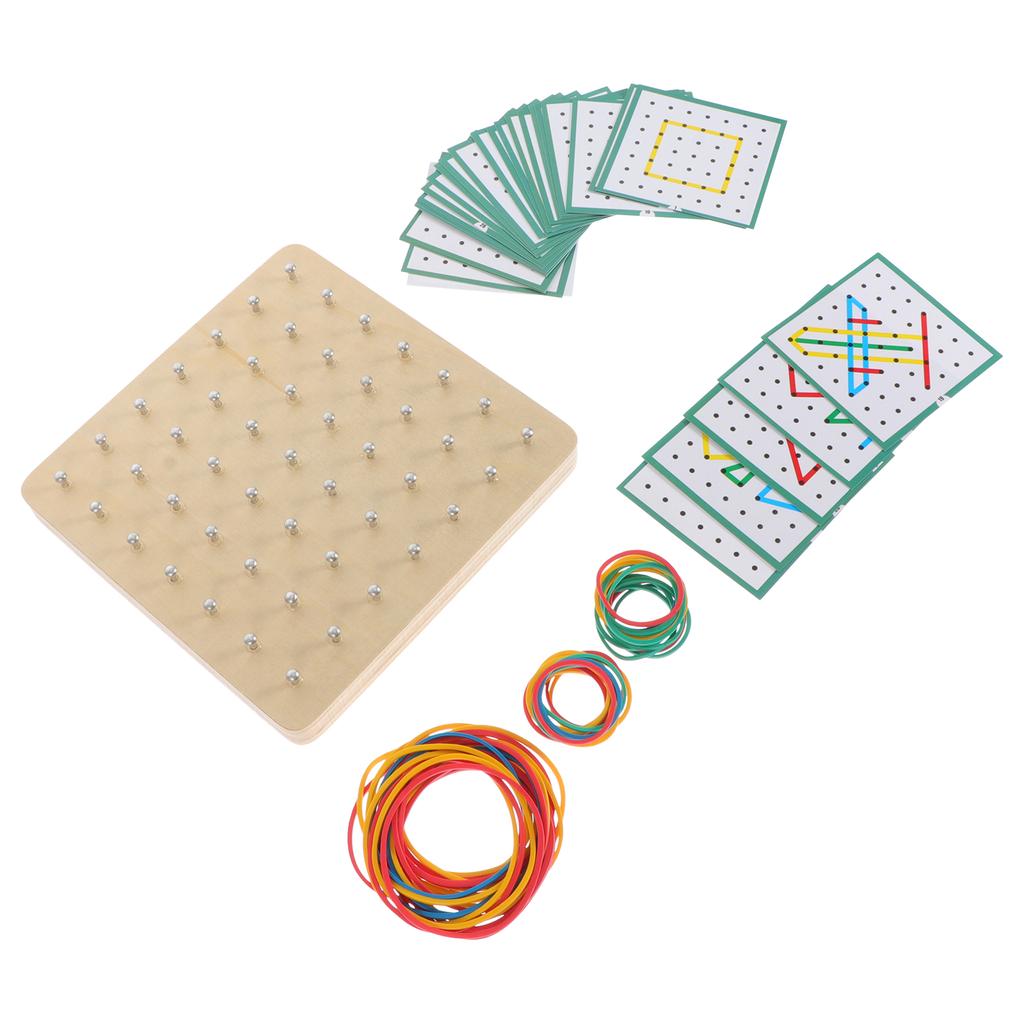 1 Set Wooden Graphic Learning Toy Kids Educational Toy Children Math Teaching Tool