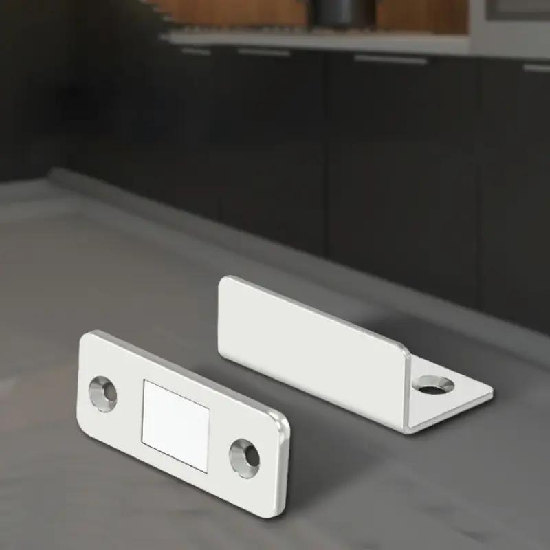 1/3/5/10PCS L-shaped Magnetic Door Closer Self-adhesive Invisible Cabinet Door Suction Wardrobe Magnetic Strip Patch Door Stopper